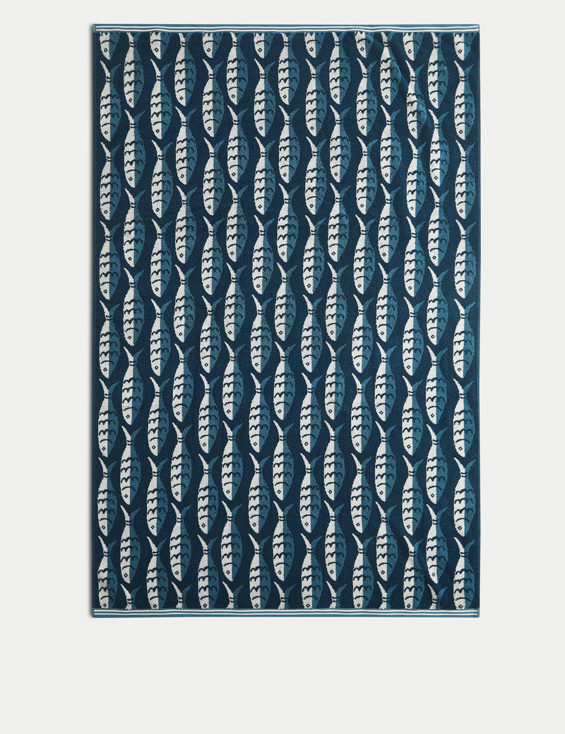Pure Cotton Sardines Bath Towel, imported from the UK