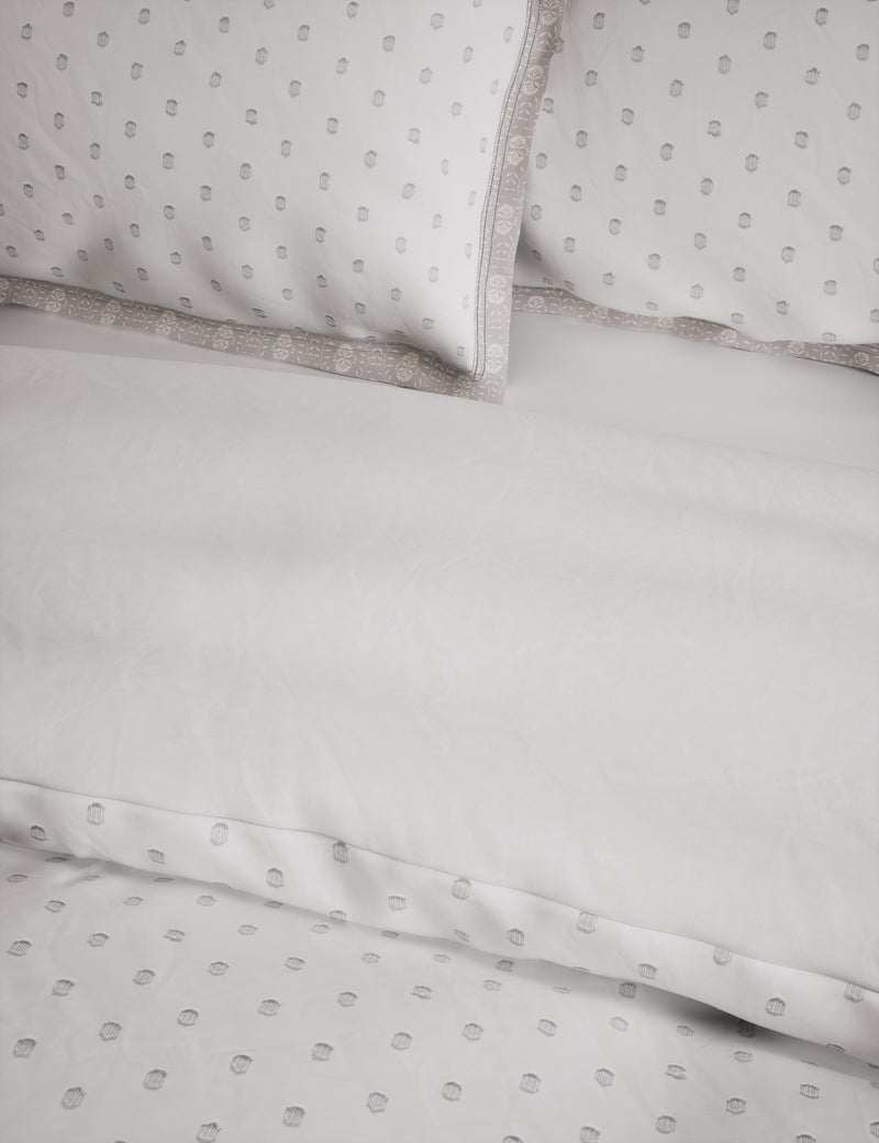 Pure cotton spotty jacquard bedding set, imported from the UK