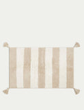 Pure cotton striped bath mat, imported from the UK