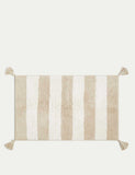 Pure cotton striped bath mat, imported from the UK