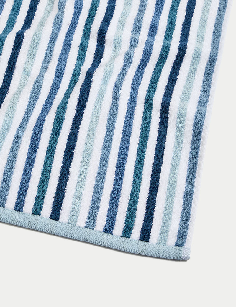 Pure cotton striped bath towel, imported from the UK