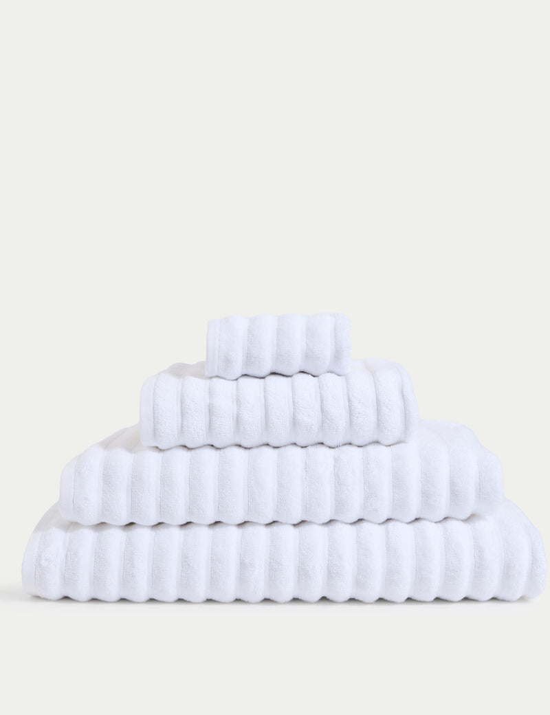 Pure Cotton Super Plush Ribbed Bath Towel, imported from the UK