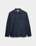 M&S pure cotton textured half zip sweatshirt, imported from the UK