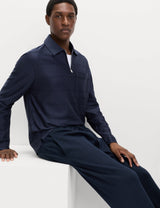 M&S Pure Cotton Textured Half Zip Sweatshirt