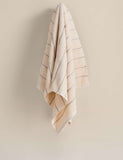 Pure cotton textured striped bath towel, imported from the UK