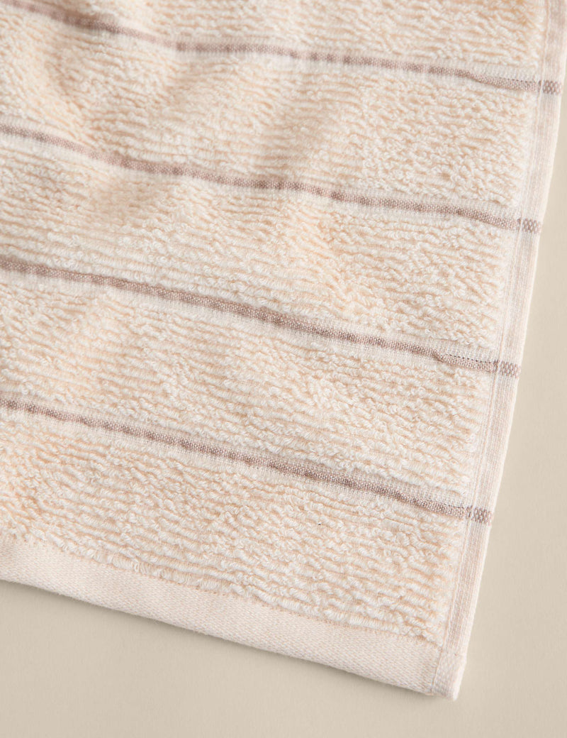 Pure cotton textured striped bath towel, imported from the UK