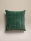 Pure cotton velvet quilted large decorative cushion, imported from the UK