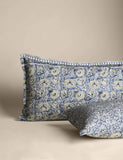 Pure Cotton Woodblock Floral Bedding Set, imported from the UK