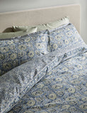 Pure Cotton Woodblock Floral Bedding Set, imported from the UK