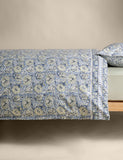 Pure Cotton Woodblock Floral Bedding Set, imported from the UK
