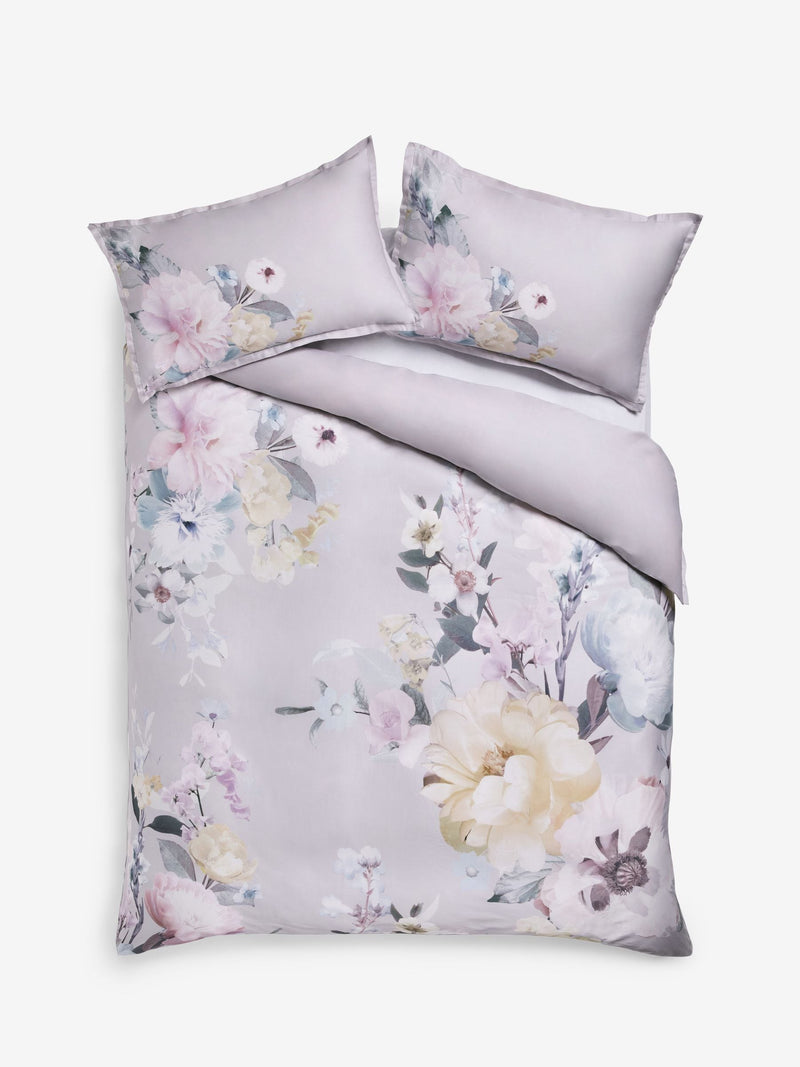 Lipsy Poppy Grey duvet cover and pillowcase set, UK version