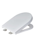 Showerdrape white D-shape soft close toilet seat with quick release (British brand)