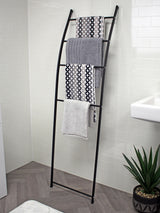 Showerdrape Black Apex Towel Ladder Stand Bathroom Towel Rack
