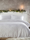 White Christmas snowflake duvet cover set - British product