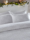 White Christmas snowflake duvet cover set - British product