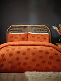 Halloween pumpkin tufted duvet cover and pillowcase set - British product