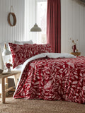 Dreams & Drapes red Christmas woodland owls plush fleece duvet cover set - British product