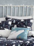 Fusion Blue Starry Night Plush Christmas Duvet Cover Set - British product