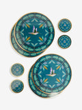 Set of 4 Navy Hummingbird Placemats and Coasters