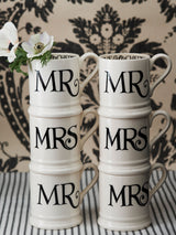 Emma Bridgewater Cream Black Toast Mr & Mrs Set of 2 Mugs Boxed