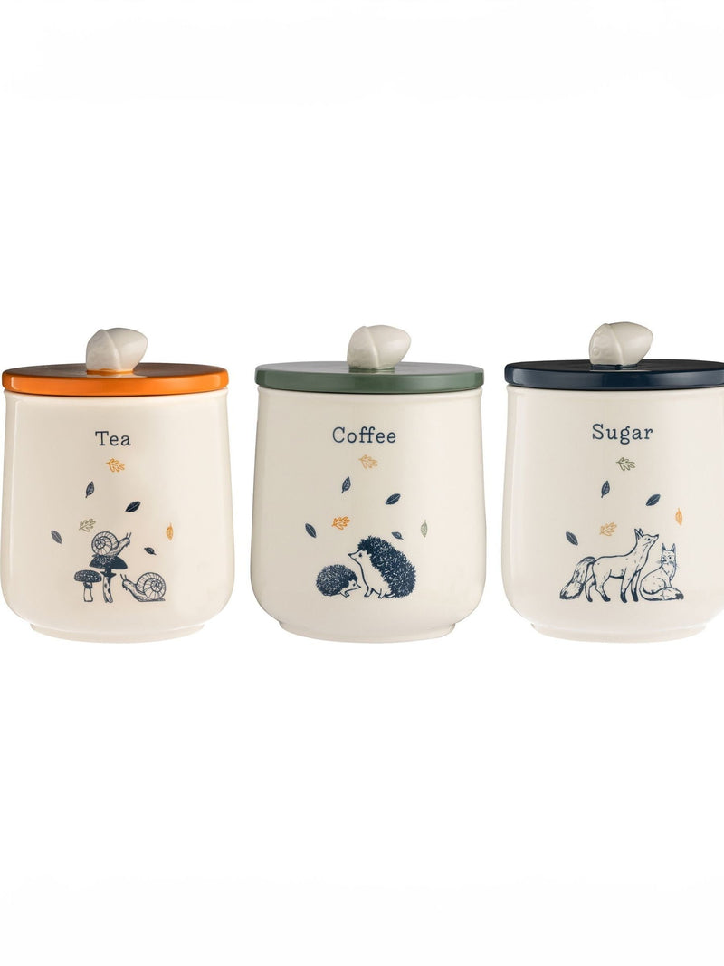 Price & Kensington Black Woodland storage jars 1 litre, imported from the UK
