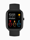 Sekonda Unisex Motion Plus Black Smartwatch With Case And Silicone Strap With LCD Dial