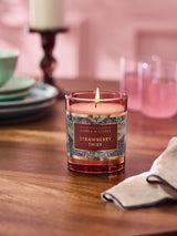 Clarke and Clarke Rhubarb and Rose Water Strawberry Thief Fragranced Candle