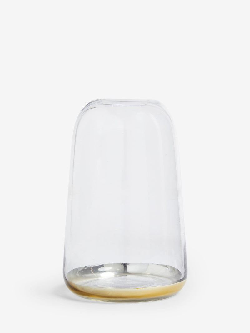 Lipsy Clear Gold Trim Glass Vase