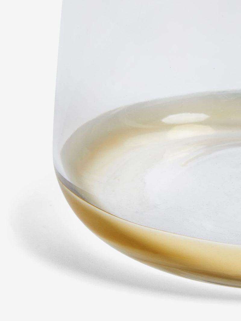 Lipsy Clear Gold Trim Glass Vase