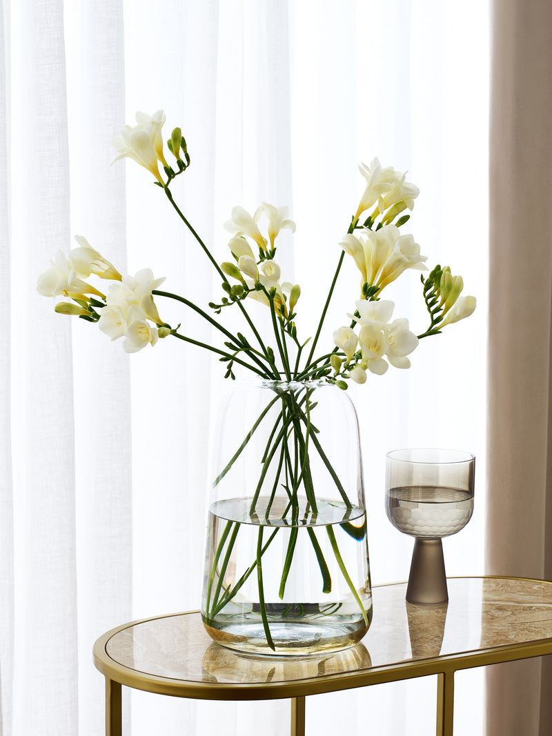 Lipsy Clear Gold Trim Glass Vase