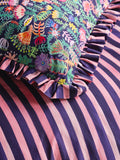 Lucy Tiffney navy floral ruffle duvet cover set, UK version