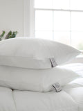 Clusterfull medium support white pillow pair standard size - British product