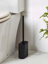 Black Slimline Silicone Toilet Brush
