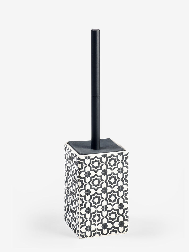 Monochrome Geo Toilet Brush