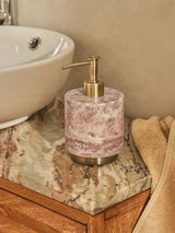 N. Premium Marble Soap Dispenser with Gold Detailing