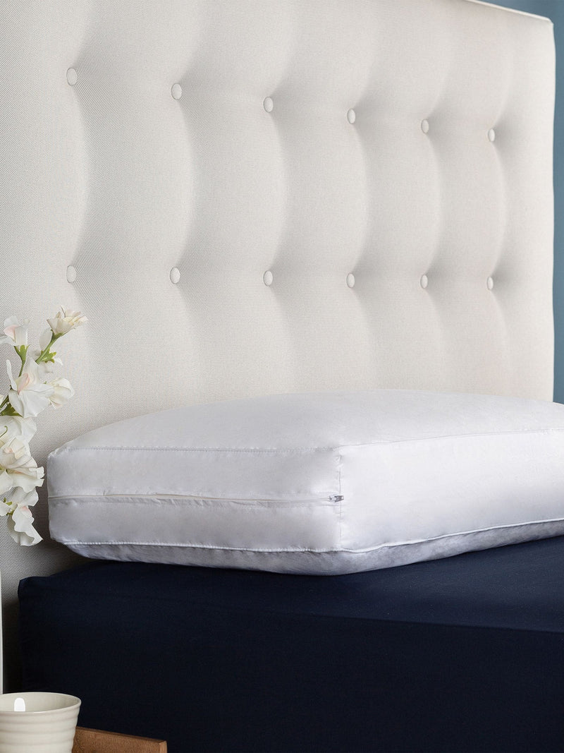 Snuggledown Firm Side Sleeper Memory Foam Pillow Cotton White Cover