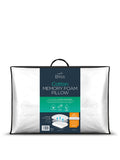 Snuggledown Firm Side Sleeper Memory Foam Pillow Cotton White Cover