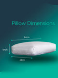 Snuggledown Firm Side Sleeper Memory Foam Pillow Cotton White Cover