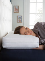 Snuggledown Firm Side Sleeper Memory Foam Pillow Cotton White Cover