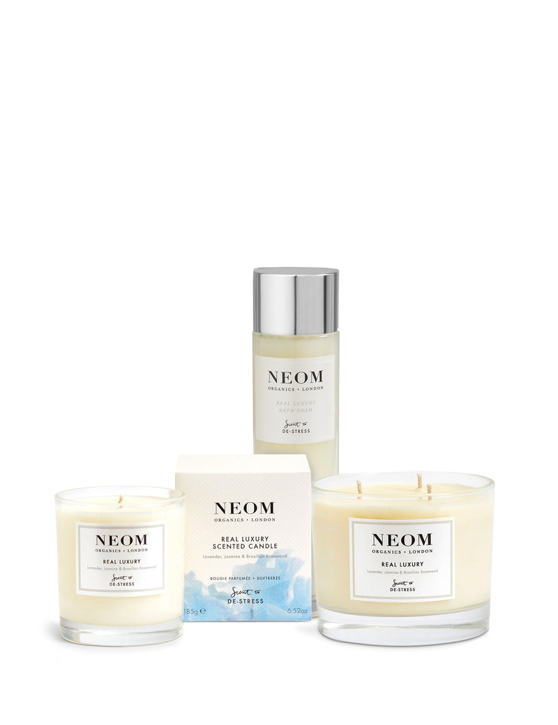 NEOM Real Luxury 1 wick candle 185g, imported from the UK