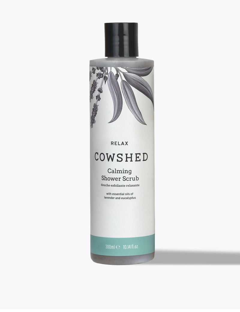 Cowshed Relax Shower Scrub Lavender & Eucalyptus 300ml, imported from the UK