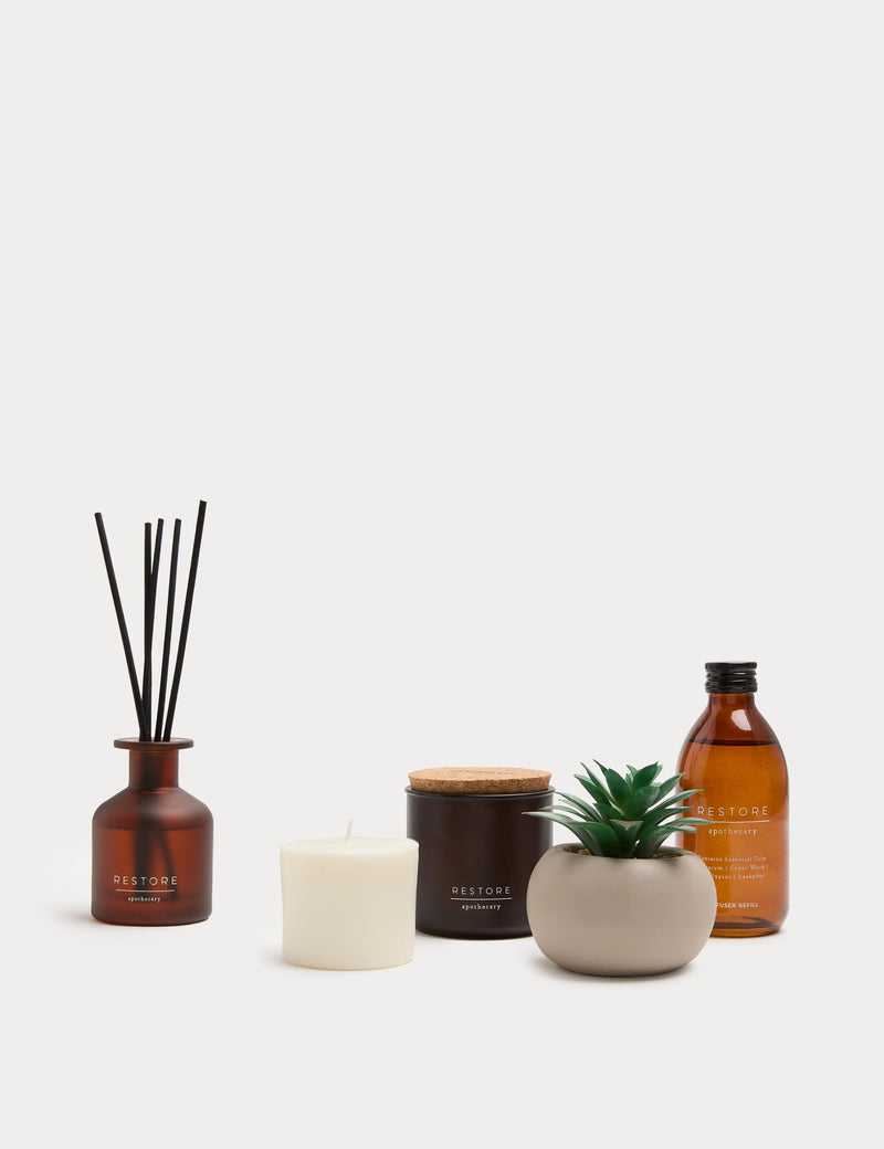 Apothecary Restore Gift Set home fragrance collection, imported from the UK