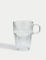 Ribbed Glass Latte Cup