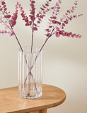 Ridged Glass Cylinder Vase