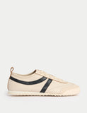 M&S leather stripe trainers with contrast stripe, UK version