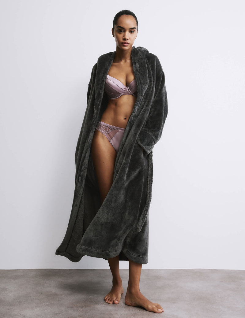 Rosie fleece hooded dressing gown - British product