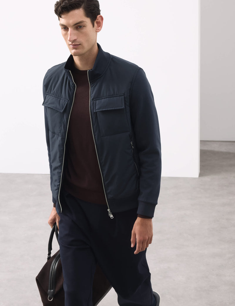 Autograph cotton rich zip-up pocket jacket - British product
