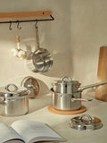 John Lewis stainless steel lidded saucepan, UK version