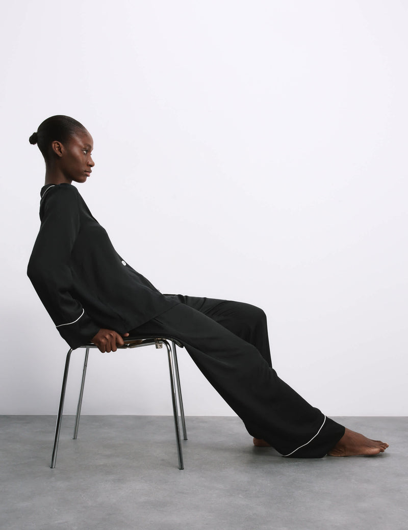 Autograph Satin Revere Pyjama Set (British brand)