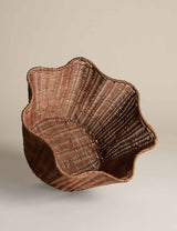 Scallop Rattan Bowl Storage Basket 35 cm